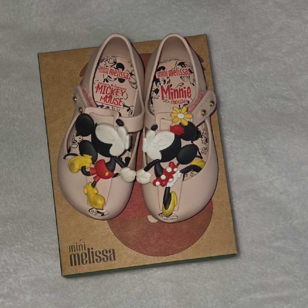 Mini Melissa Light Pink Mickey Mouse Kids Shoes